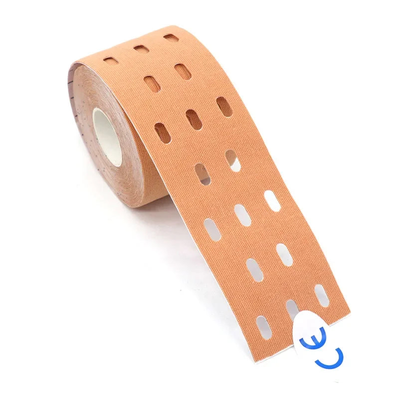 5cm Perforated Kinesiology Elastic Adhesive Tape Cotton Muscle Protection Athletes Breathable Gym Sports Glue Knee Protector