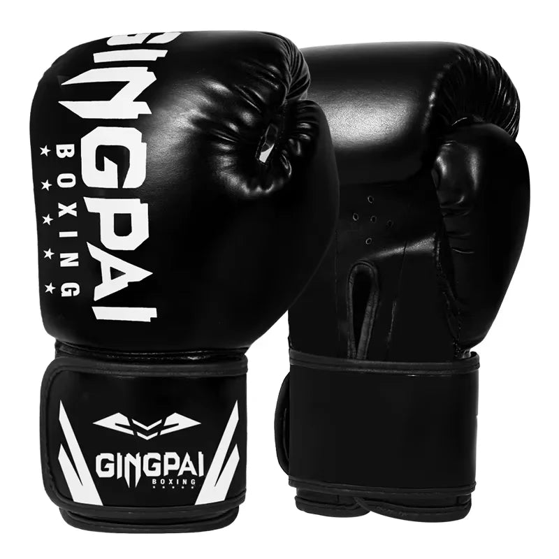 Adult Boxing Gloves Men Punching Training Sparring Comfortable Adjustable Fighting Mitts Hand Protector Black Red Blue Red