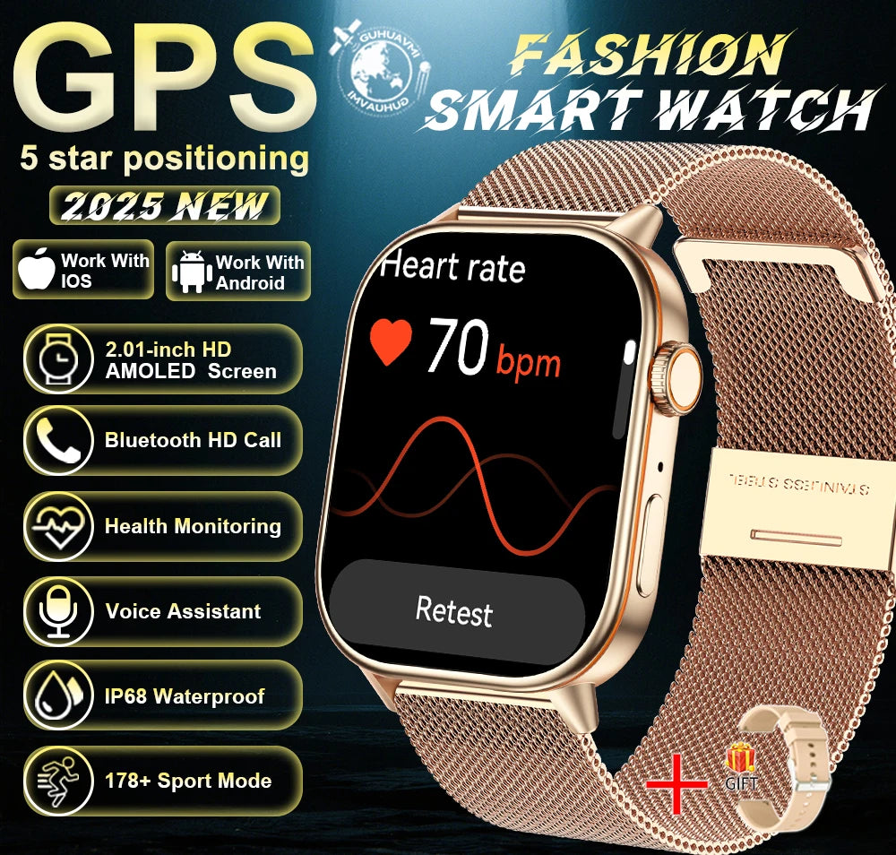 New For Android iOS Outdoor GPS SmartWatch Men 2.01