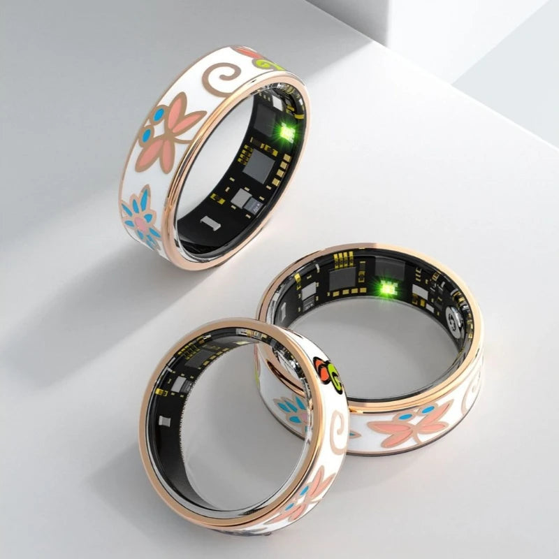 Color Smart Rings Health Monitoring Heart Rate Blood Oxygen Blood Pressure Multifunctional Ring Suitable Android 5.1 IOS 8.0