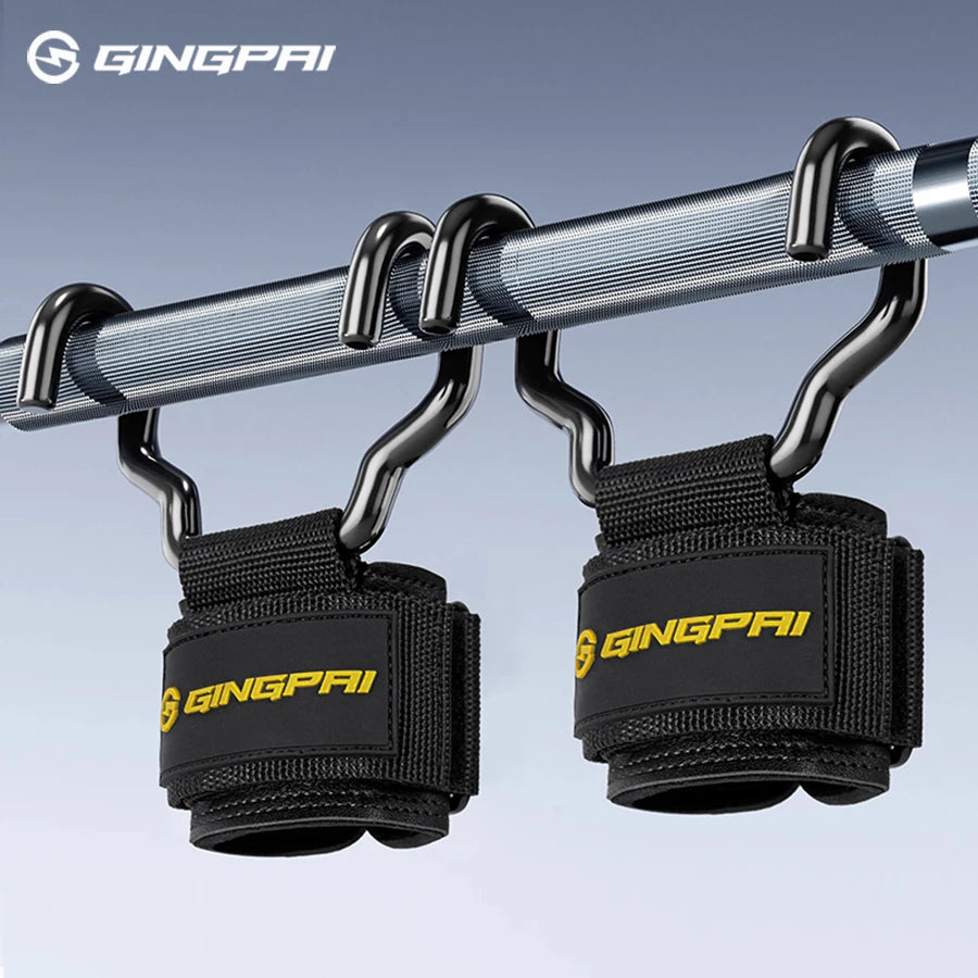 Weight Lifting Hook Grips With Hand-Bar Wrist Straps Gym Workout Powerlifting Heavy Duty Pull-ups Hooks Grips Fitness Gloves