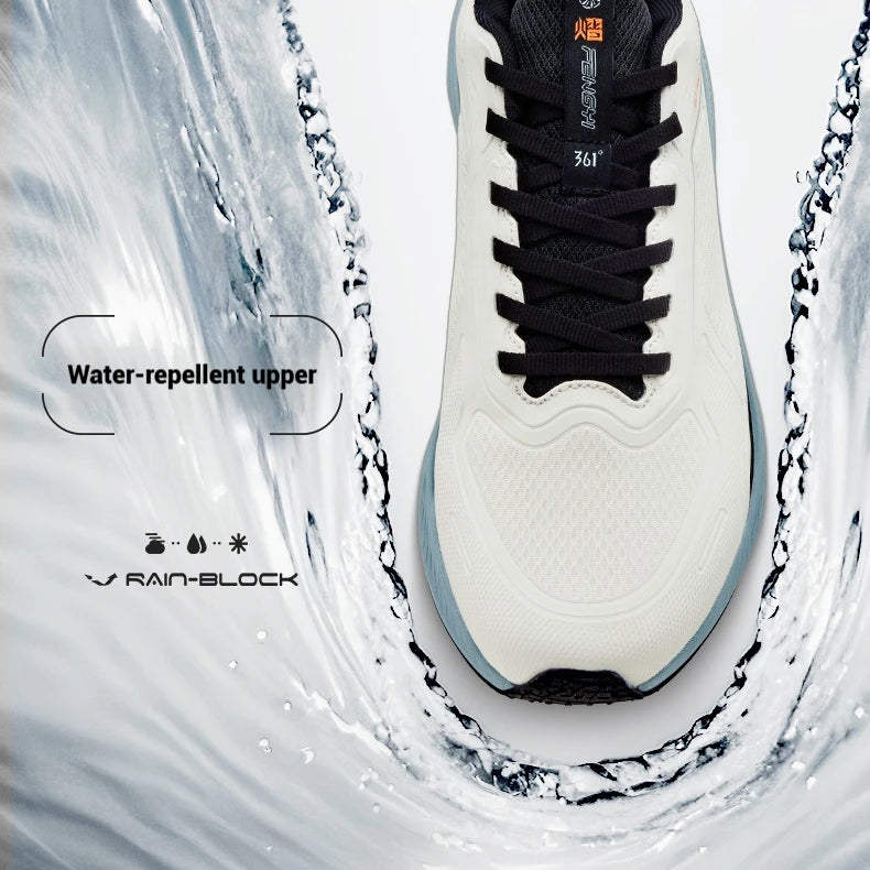 361 Degrees Wingblade Rainblock Men Running Shoes Splash Proof Anti-Slip Water Repellent Grippy Stable Male Sneakers 672532231