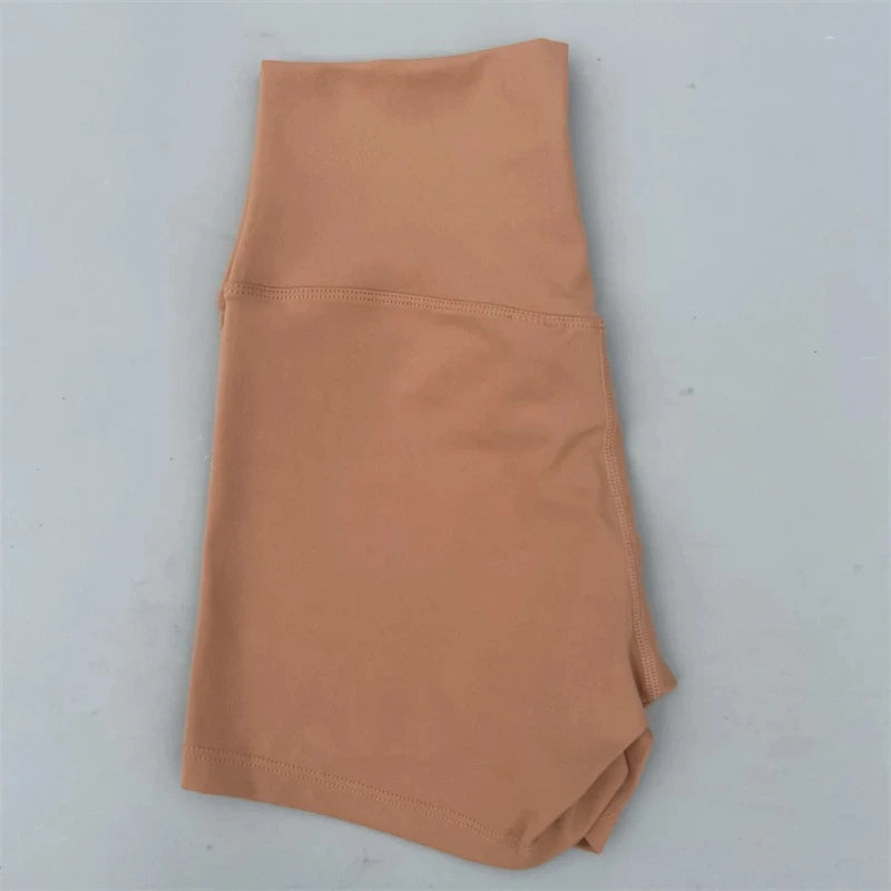 Women Gym Sports Shorts Yoga Shorts High Waist Workout Short Leggings Fitness Short Pants Running Cycling Tight Soft Sportswear