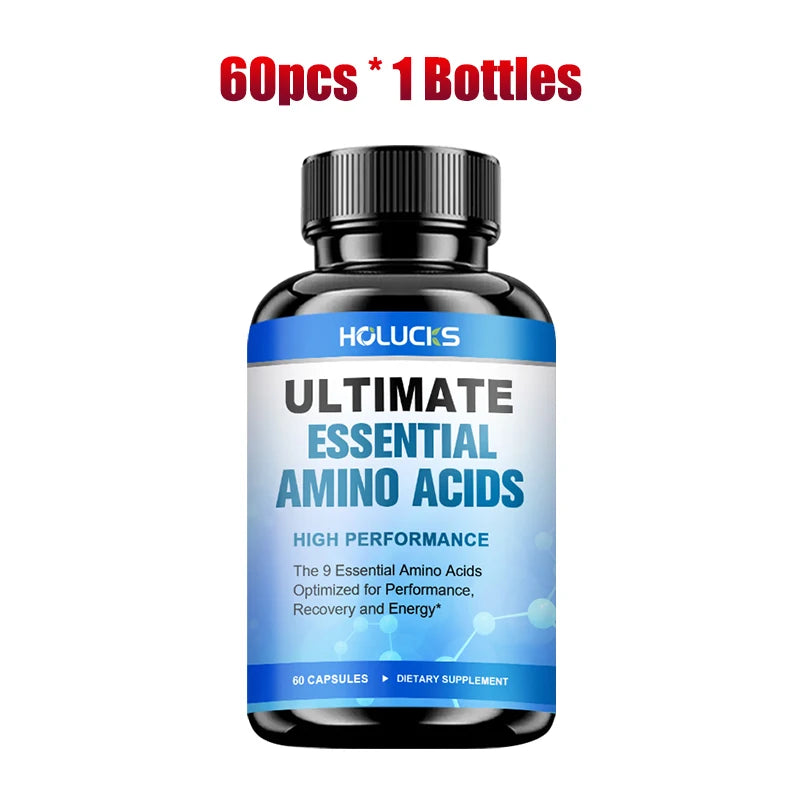 HOLUCKS Ultimate Essential Amino Acids Supplement, Support Muscle Repair, Recovery & Boost Energy for Gym & Fitness Enthusiasts