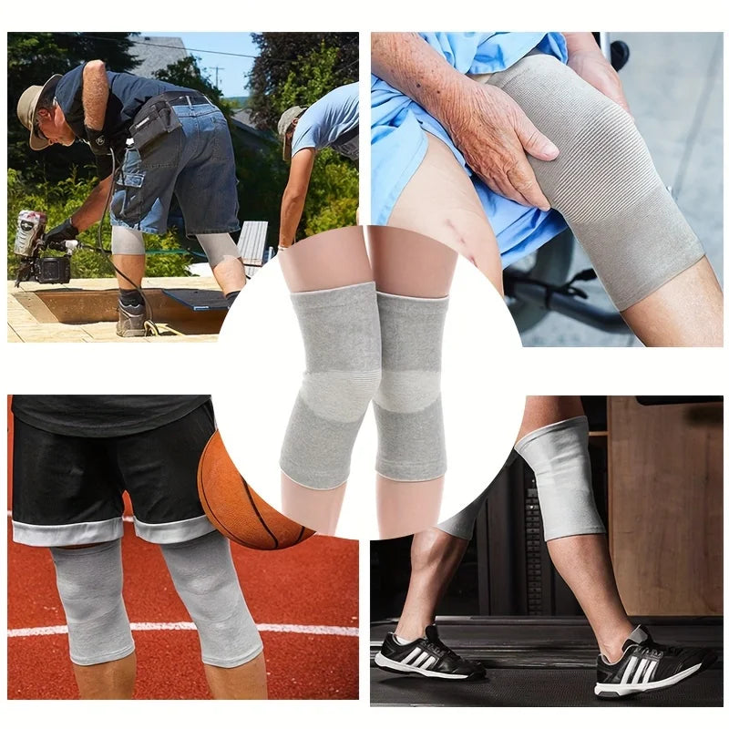 1PCS Knee Sleeve,Breathable Compress Bamboo Knee Sleeves Elastic Warm Knees Brace Relieve Knees Pain Leg Sleeves for Women Men