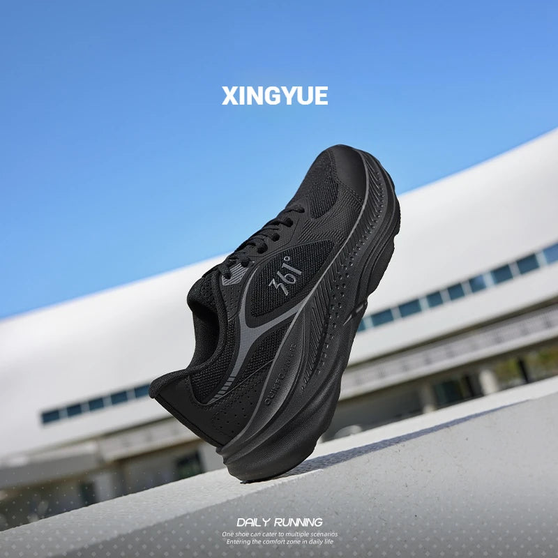 361 Degrees Men Running Shoes Soft Mesh Thick-soled Trendy Cushioning Durable Breathable Jogging Stable Male Sneaker 672532237