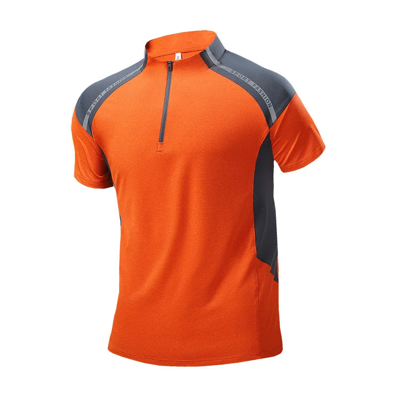 Men Gym ICE Silk T-shirt Quick Dry Sport Short Sleeve Casual Multicolor T Shirts Breathable Workout Tops Male Running Shirts