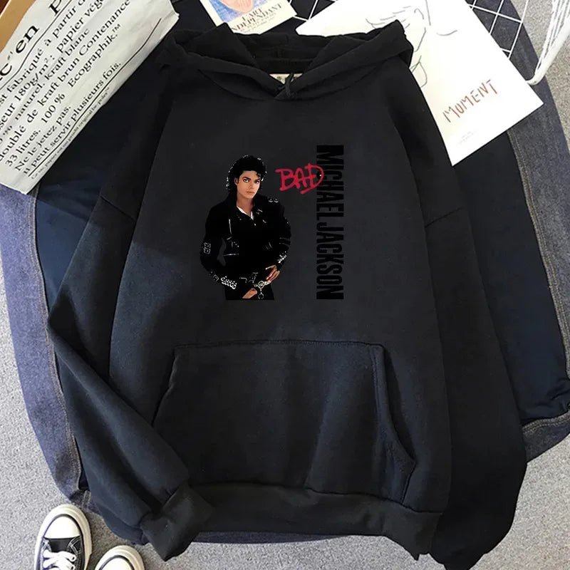 Michael Jackson Graphic Hoodies Long-sleeved Fashion Sweatshirts for Men Women Unisex Graphic Printing Moletom New Pullovers