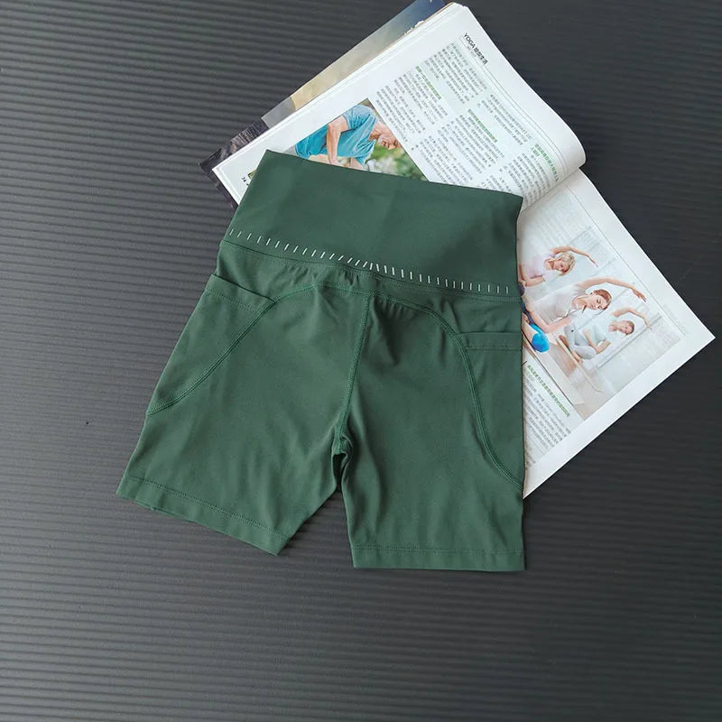 New High Waist Bike Shorts for Women, Tummy Control & Butt Lifting 4-Inch Workout Shorts with Liner, Quick Dry Yoga Gym Fitness