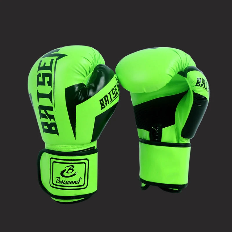 1 Paie Of 6 Oz 10 Oz Boxing Gloves Wear-resistant PU Leather Training Gloves Good Toughness Humanized Design Punching Gloves