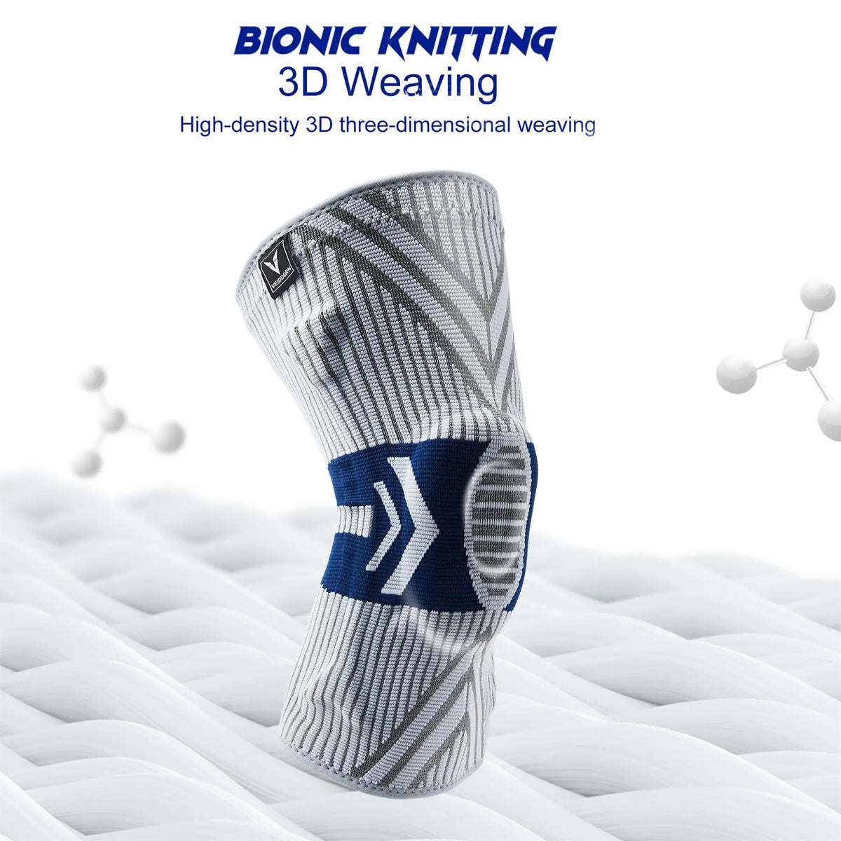 2025 Latest Knee Support for Men Pressurized Elastic Knee Brace with Silicone Spring Basketball Volleyball Knee Pads
