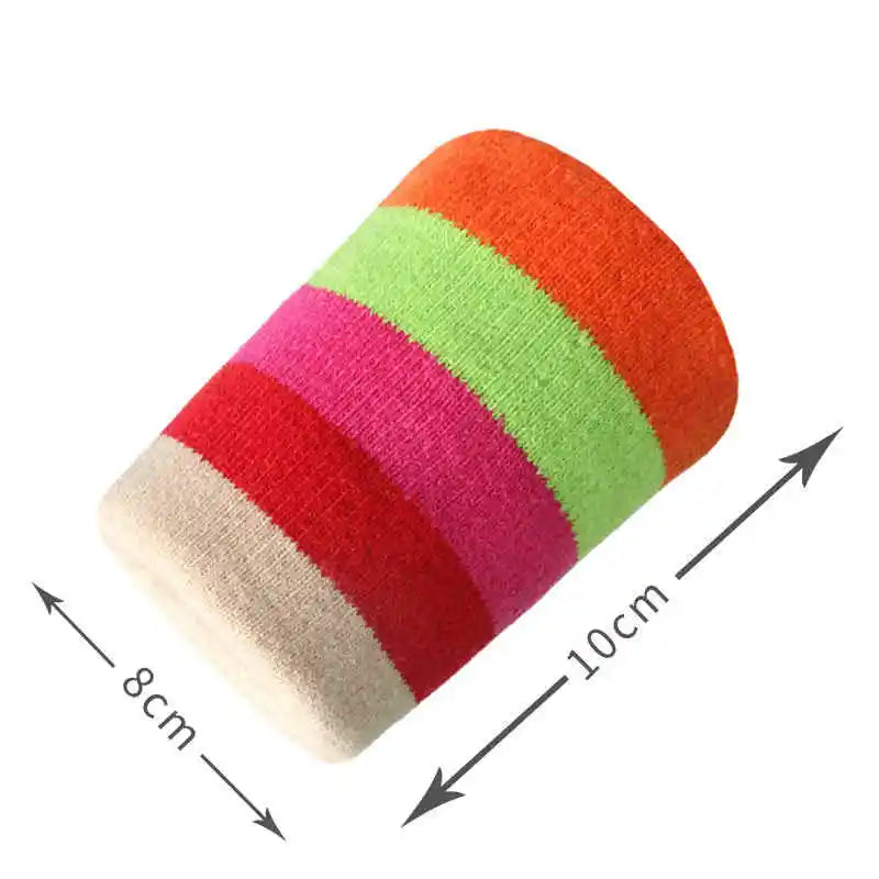 1pc Wristband Colorful Striped Cotton Sports Sweatband Wrist Support Men Women Gym Fitness Running Tennis Wrist Brace Protector
