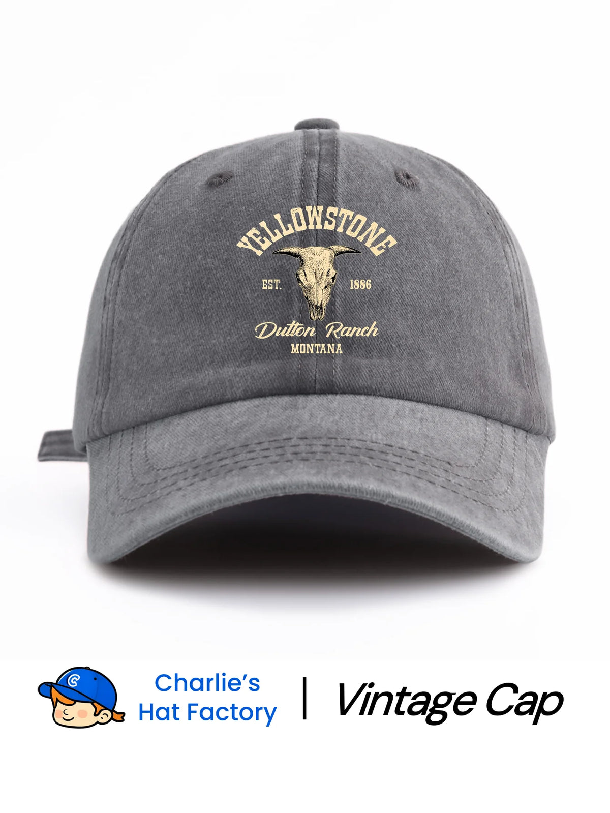 1 pc YELLOW STONE Print Washed Baseball Cap, Classic Casual Stylish Vintage Soft Sweatband Adjustable Size Lightweight Sun UV Pr