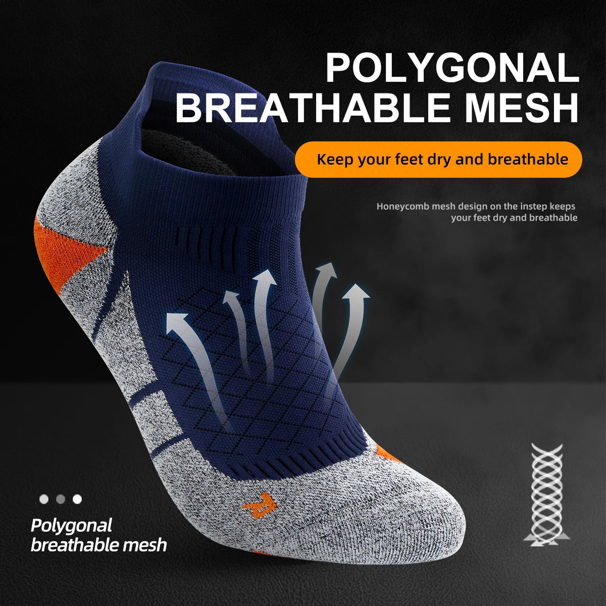 WRELS Men Coolmax Sports Socks Riding Cycling Basketball Running Sport Sock Summer Hiking Tennis Ski Man Women Bike Bicycle Slip