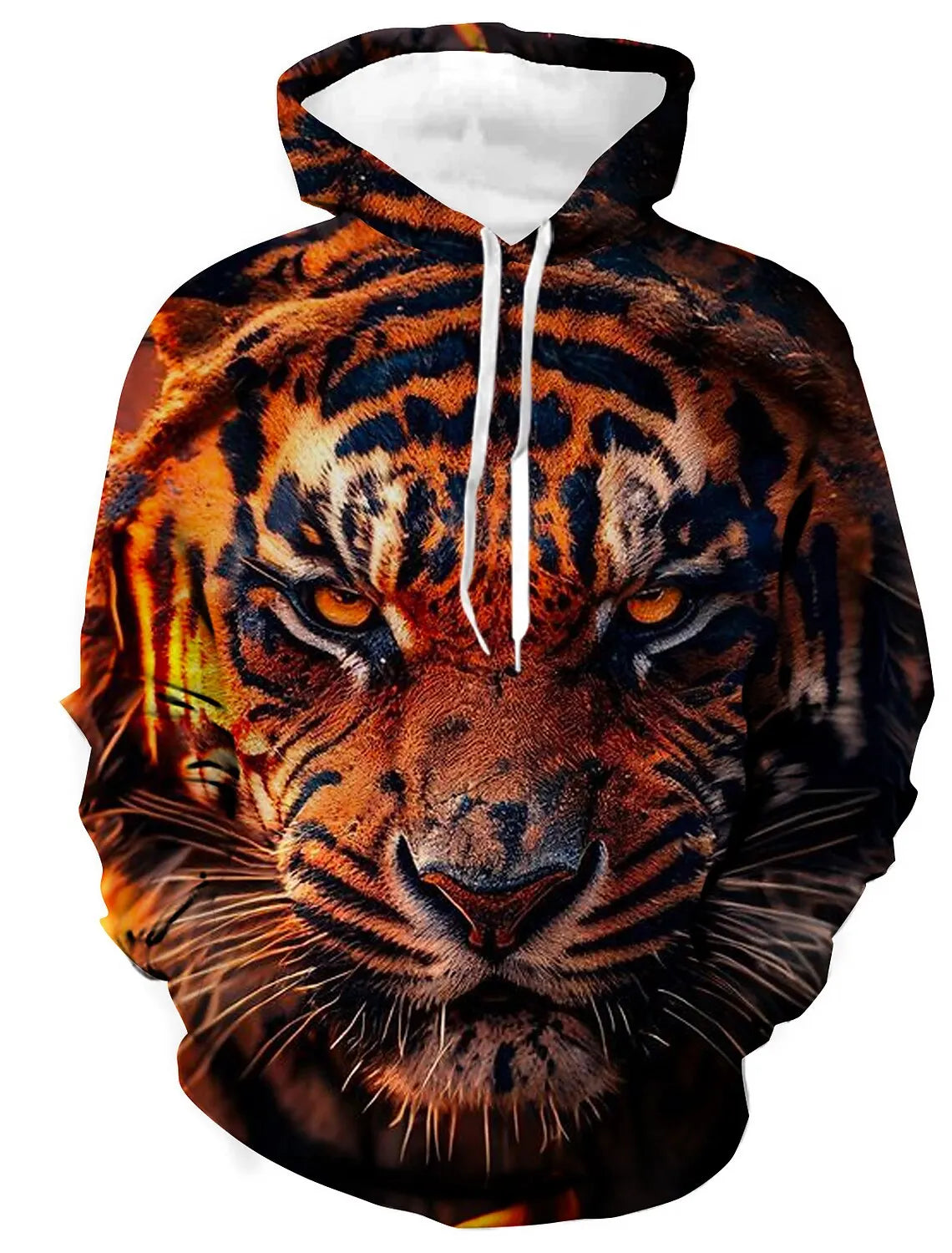 New Graphic Lion Men's Fashion 3D Print Hoodie Streetwear Hoodies Long Sleeve Hooded Front Pocket Spring Sweatshirt