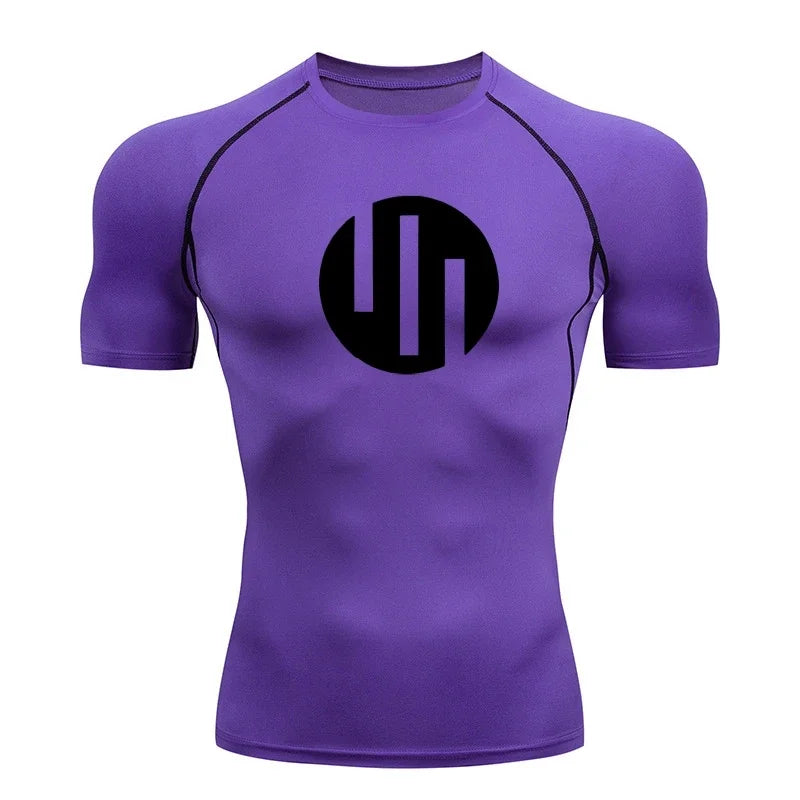 Gym Short Sleeve Running T-Shirt Men's Compression Long Sleeve Shirt Sun Protection Quick Drying Outdoor Sports Top Sportswear