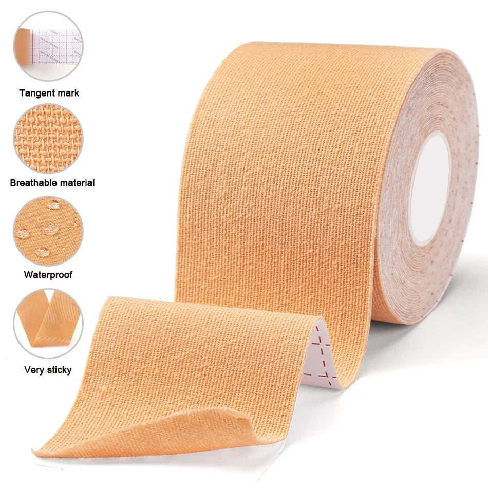 Sports Kinesio Tape Muscle Kinesiology Elastic Knee Pain Relief Strain Patch Athletic Recovery Stickers Fitness Bandages