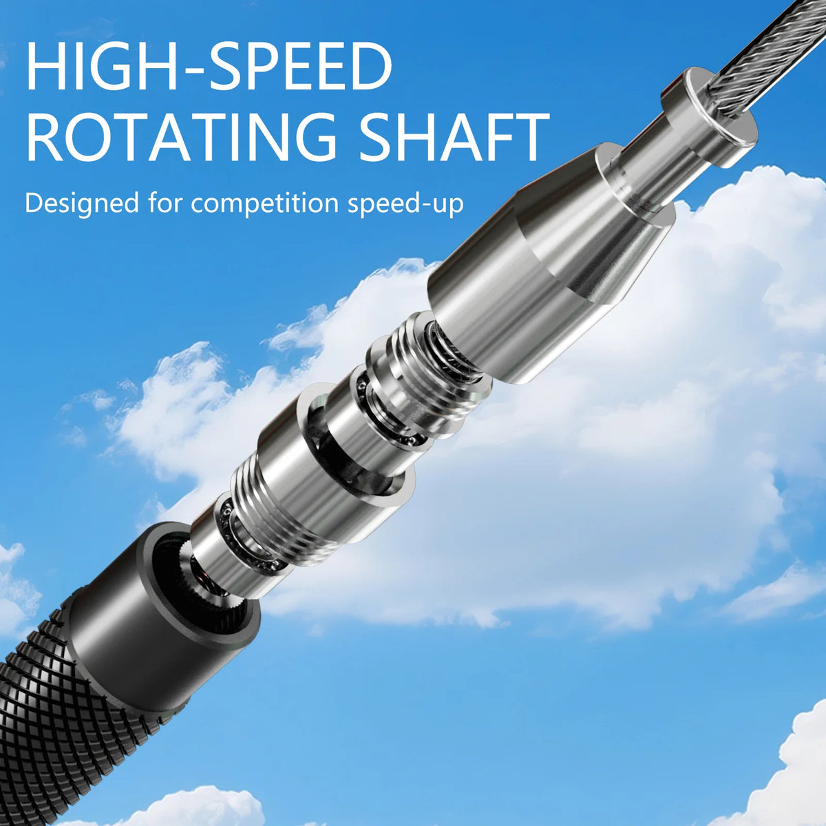 MOGOLD Metal Handle Wire Jump Rope – Ultra-Fast Acceleration, Stable & Non-Swaying, One-Click Adjustment