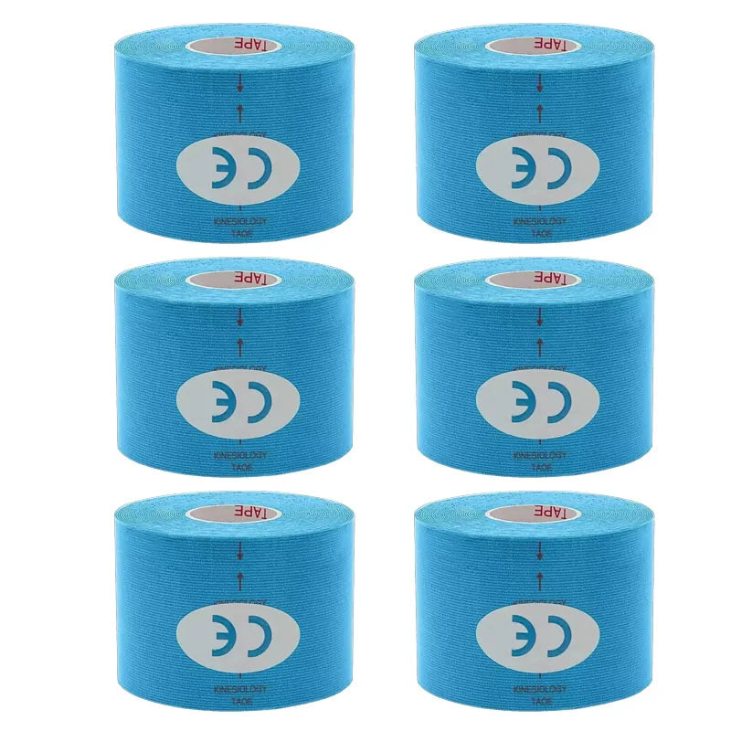 5pcs 5cm tape kinesio tape grip tape Athletic Recovery Elastic Kneepad Muscle Pain Relief Knee Pads Support Bandage Fitness
