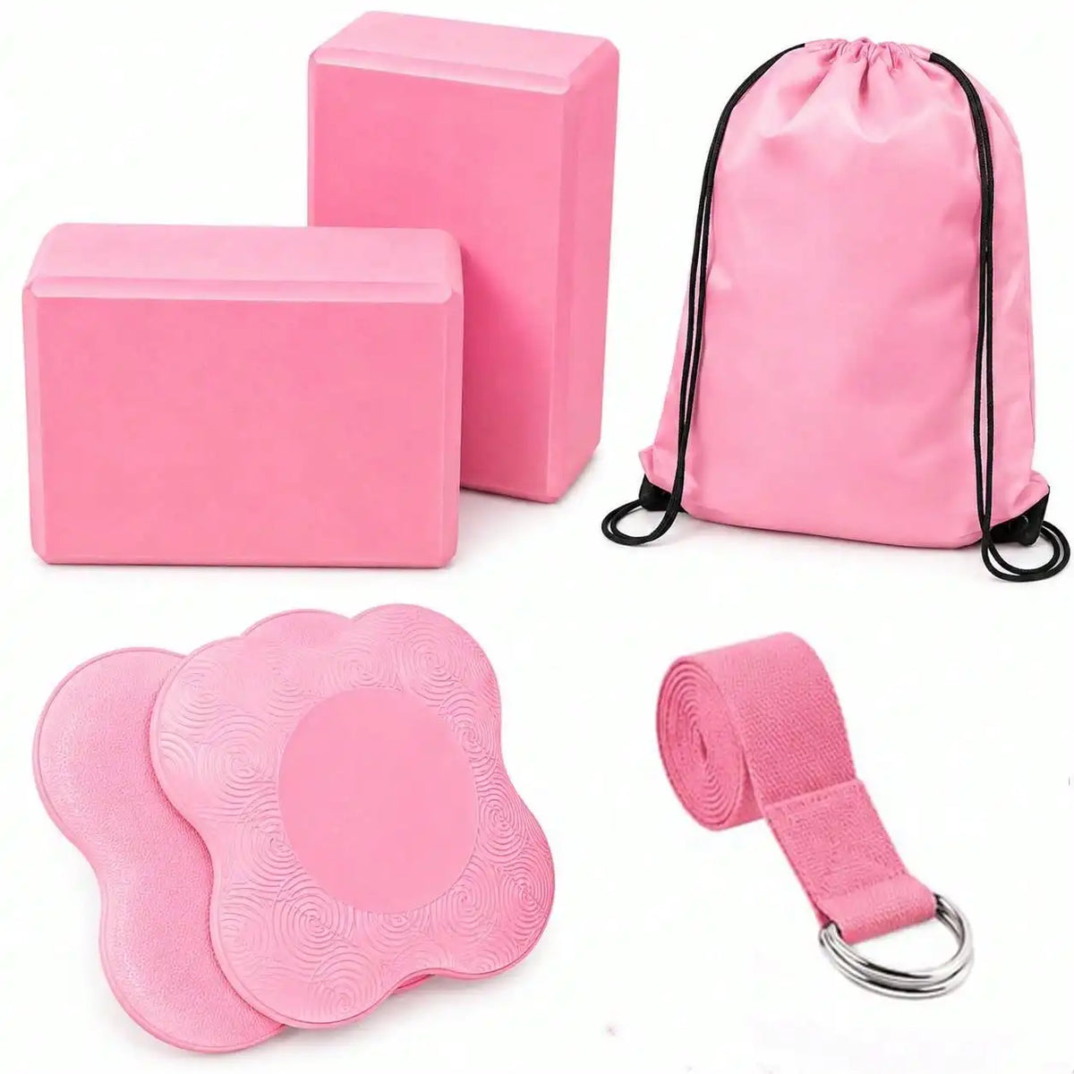 Yoga Brick Set - 2/5/12 Pieces Foam Pilates Yoga Bricks for Yoga Pilates Meditation Stability Balance Deeper Stretching