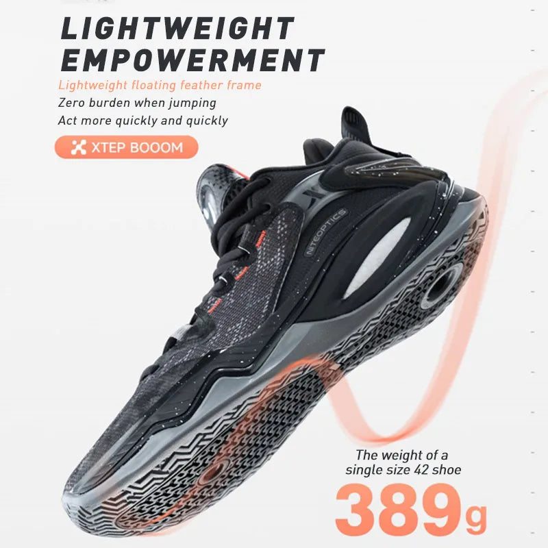Xtep Light Attack 2.0 V3 Basketball Shoes For Men Spring Men's Mid Top Wear-Resistant Training Sneakers 876119120010