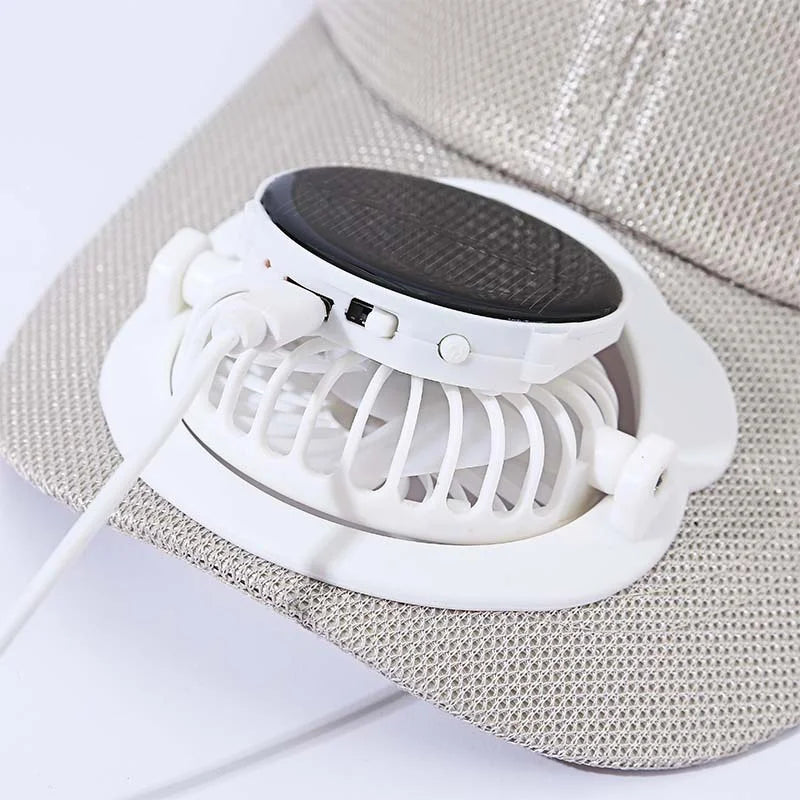 Solar Powered Charge Fan Baseball Cap Adults Summer Outdoor Camping Fishing Sun Shading Duck Tongue Mesh Cap Father's Day Gifts