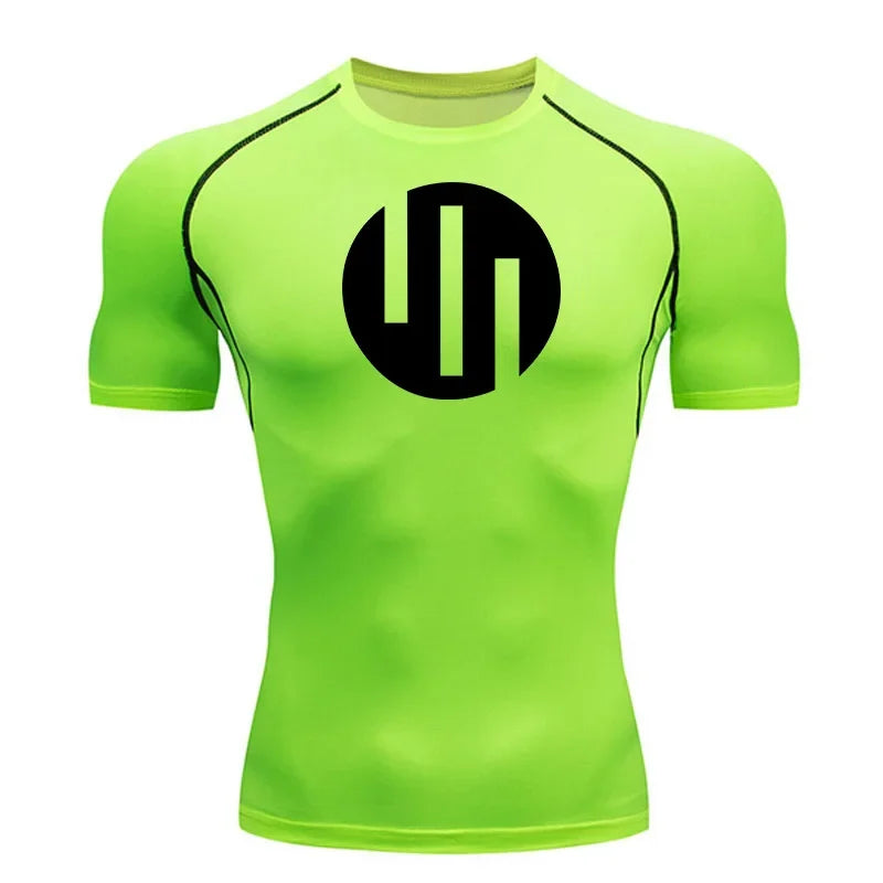 Gym Short Sleeve Running T-Shirt Men's Compression Long Sleeve Shirt Sun Protection Quick Drying Outdoor Sports Top Sportswear