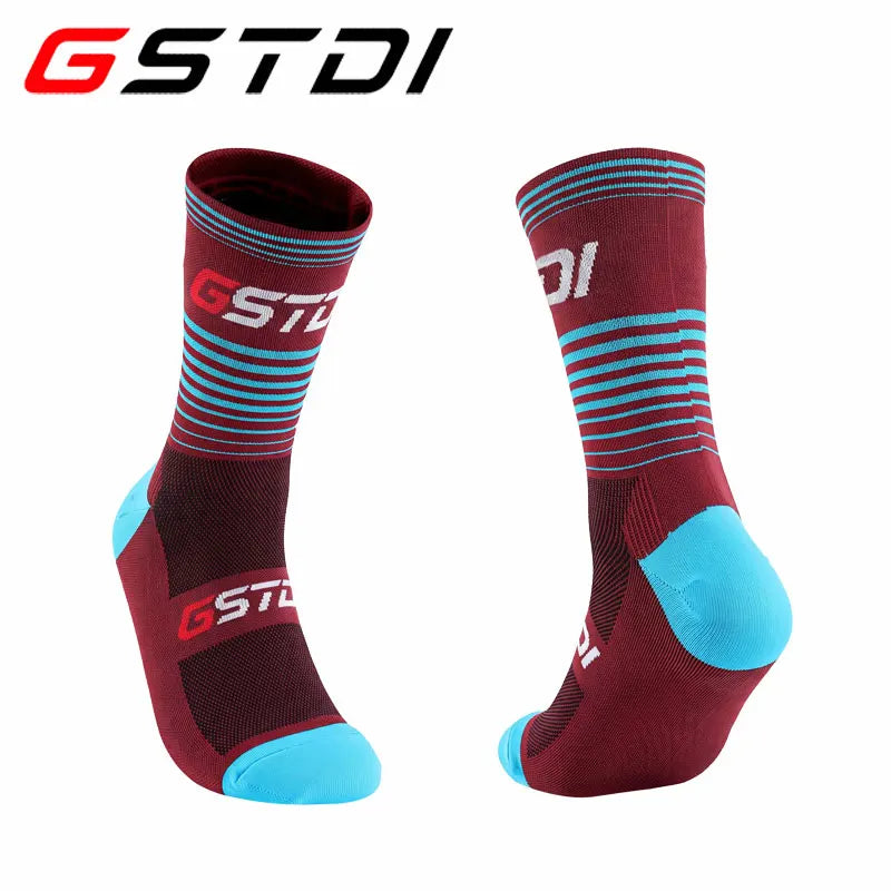 GSTDI New Cycling Socks High Quality Compression Men Bike Outdoor Women Running Professional Sports Running