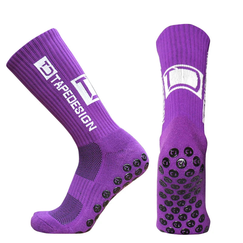 tapedesign football socks Round Silicone Suction Cup Grip Anti Slip Soccer Socks Sports Men Women Baseball Rugby Sock