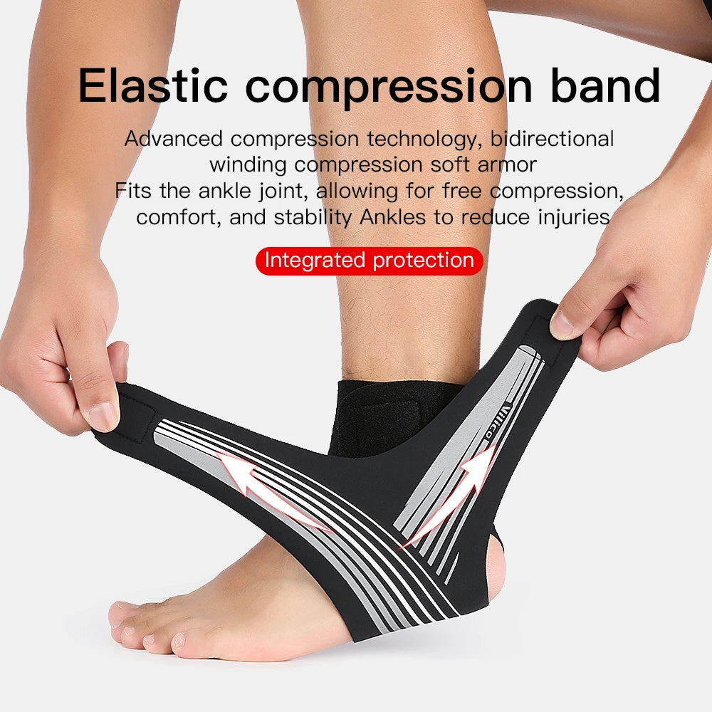2 Piece Sports Ankle Compression Strap Ankle Support Stabilizer Tendon Pain Relief Strap Basketball Soccer Ankle Protector