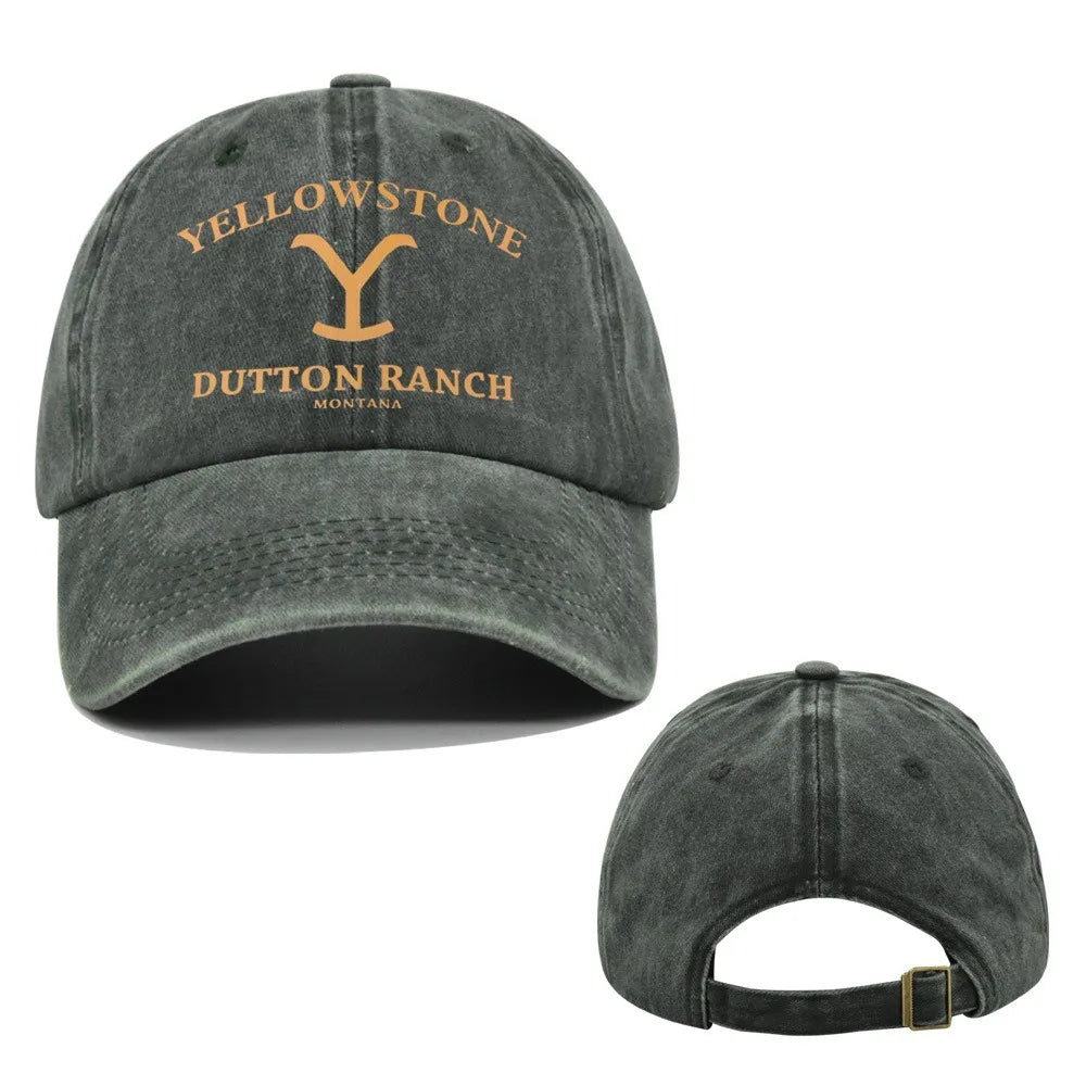 Trendy Yellowstone Dutton Ranch Baseball Cap Washed UV Protection Sports Hat Snapback Hat