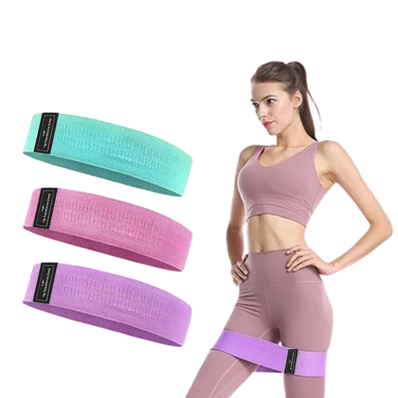 New Basic Fabric Resistance Hip Booty Bands Glute Thigh Elastic Workout Bands Squat Circle Stretch Fitness Strips Loops Yoga Gym