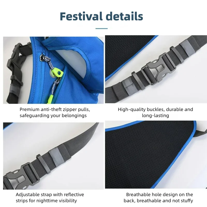 Sports Waist Bag With Water Bottle Holder Waterproof Running Phone Belt Bag For Men Women Outdoor Gym Cycling Hiking Fanny Pack