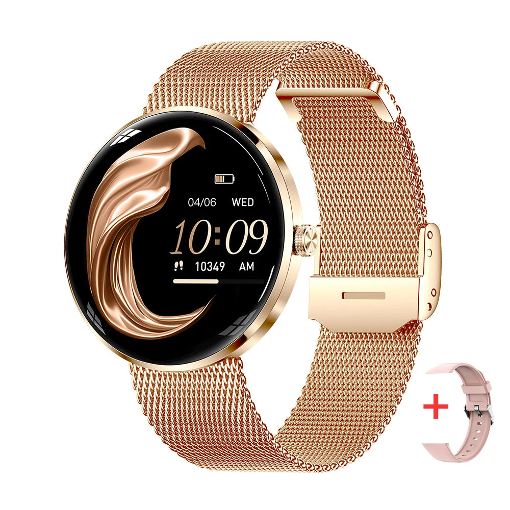 MEVADEN 8.5mm Ultra-thin Luxury Stainless Steel Smart Watch Women 1.43