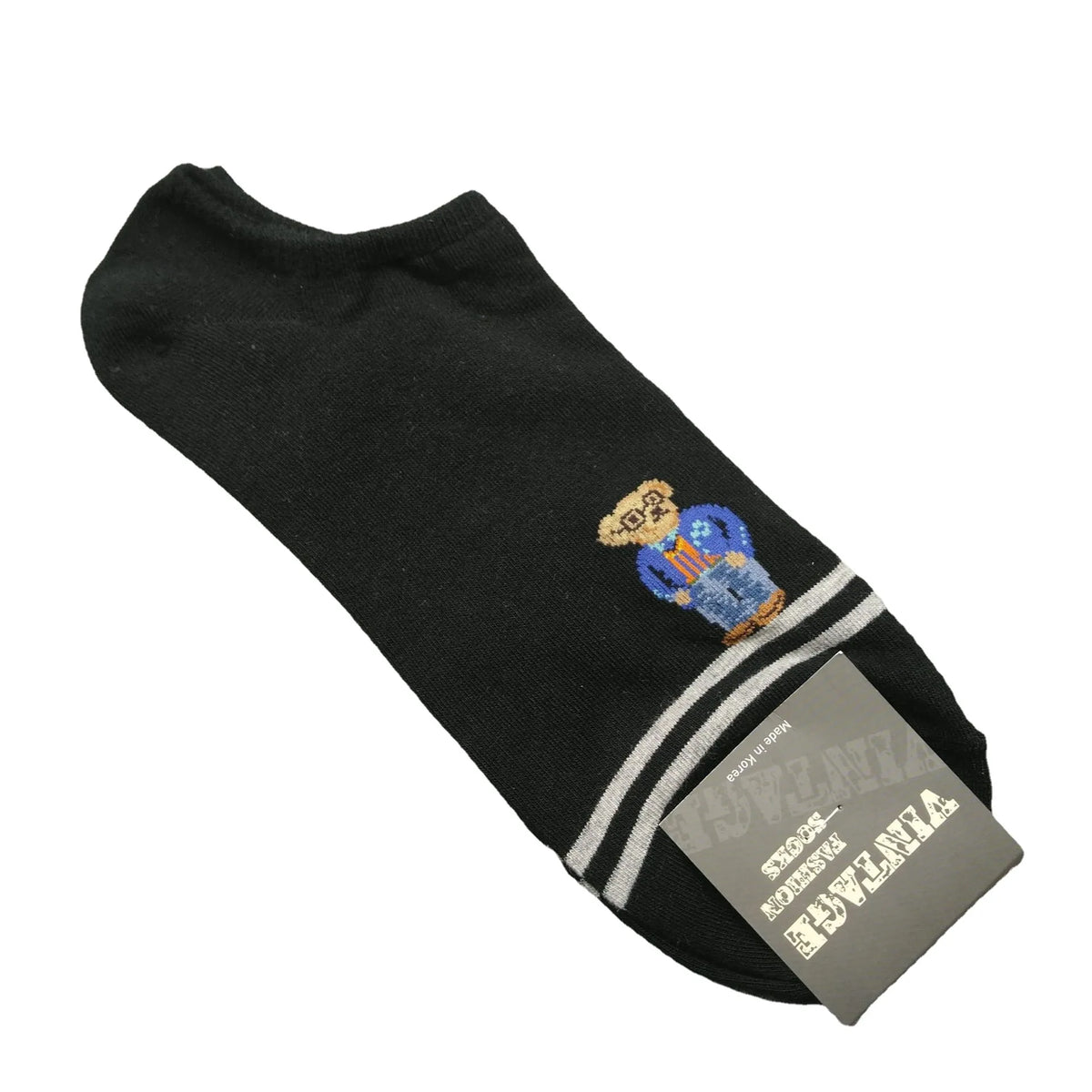 Good Quality Cartoon Gentleman Bear Men's Socks Cotton Harajuku Style Sport Boys Skateboard Novelty Breathable Christmas Gifts