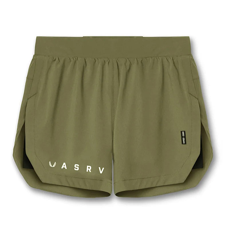 ASRV Mens Gym 2 in 1 Jogger Sport Short Pants Man Quick Dry Running Workout Basketball Shorts Male Gym Fitness Sweatpant Bottoms