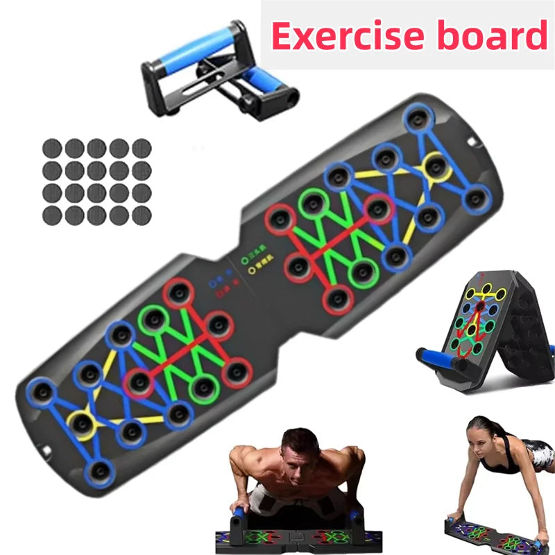 Multifunctional Push-Up Board - Fitness and Muscle Training Equipment, Home Exercise Set Foldable Push-Up Rod,Resistance Device