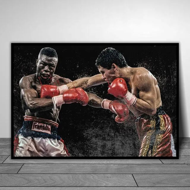 Motivational Boxer Wall Art Mike Tyson Ali Poster Modern Canvas Painting for Living Room Home Decor Prints Pictures Inspir