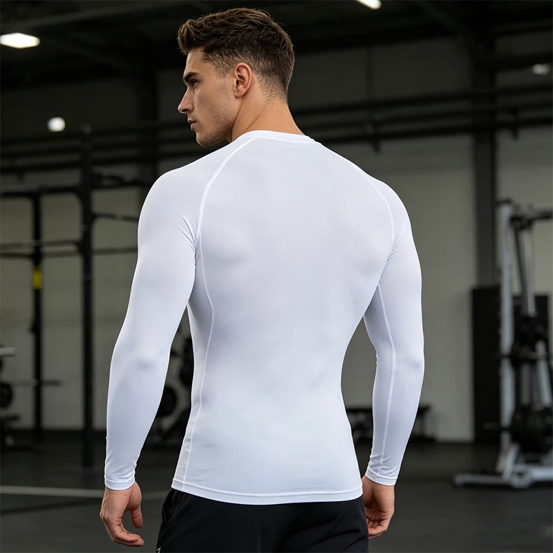 Men's T-shirt Men Running Sport T Shirt Men Compression Fitness Tops Tee Quick DryTight Training Gym Sport Running Shirts Jersey