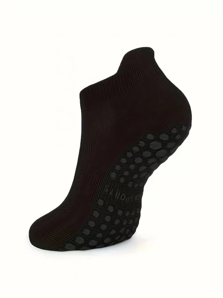 1-4 Pairs Grip Pilates Socks for Women Yoga Athletic Socks for Barre Ballet Barefoot Workout