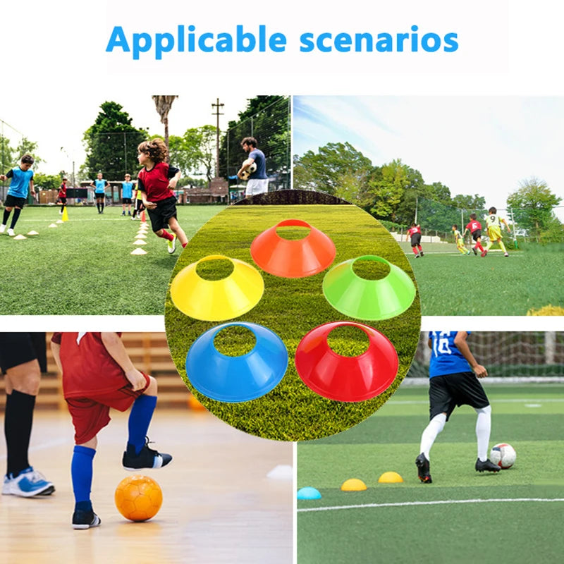 10pcs Mini Soccer Cones Durable Soccer Training Discs Cone Set Football Training Equipment For Kid Adults Disc Cones