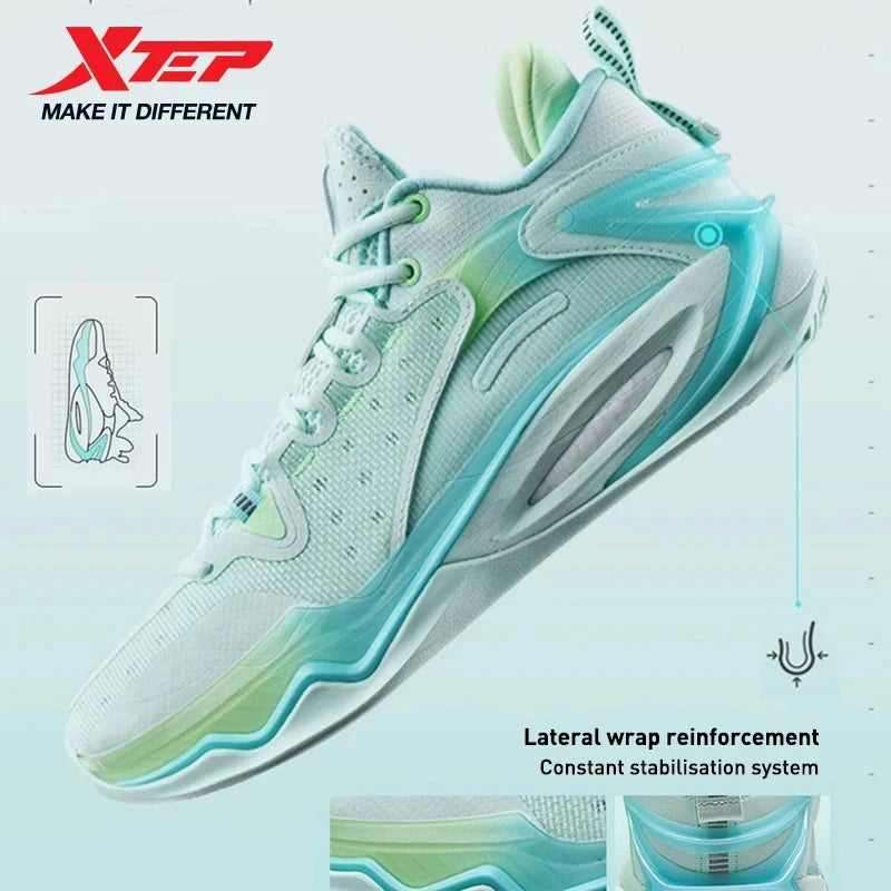 Xtep Light Attack 2.0 V3 Basketball Shoes For Men Spring Men's Mid Top Wear-Resistant Training Sneakers 876119120010
