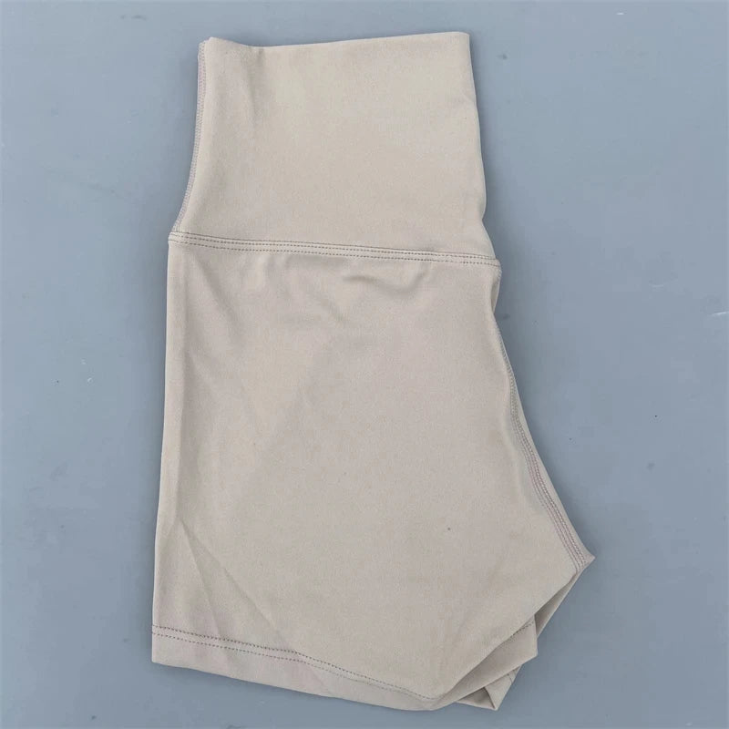 Women Gym Sports Shorts Yoga Shorts High Waist Workout Short Leggings Fitness Short Pants Running Cycling Tight Soft Sportswear