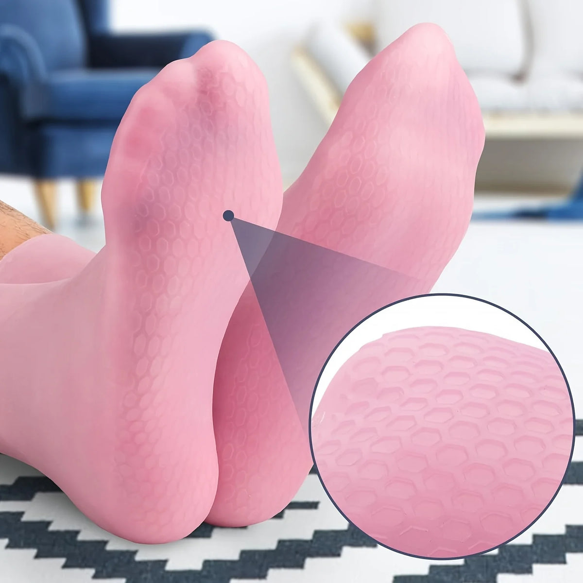 Moisturizing Silicone Socks, Reusable Men's and Women's Pedicure Socks for Dry, Cracked and Rough Foot Skin, Highly Elastic, Non