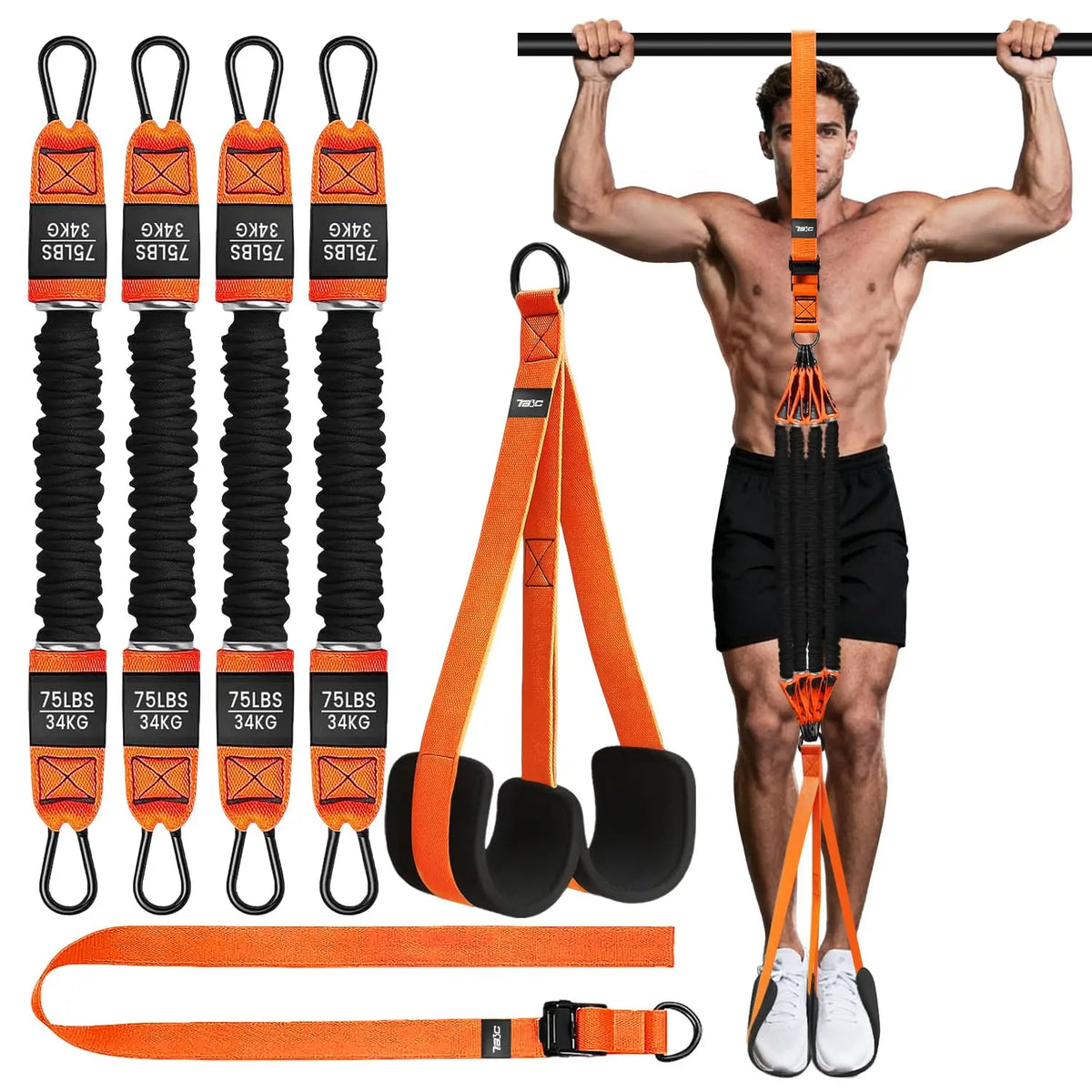 Pull-Up Power With Auxiliary Trainer Elastic Rope Pull Bar Fitness Home Men'S Band Latex Up Assist Belt Indoor Exercise