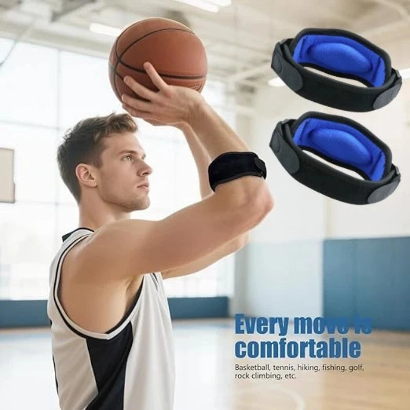 1pc Adjustable Elbow Brace - Sports Compression Arm Support for Basketball, Tennis, Volleyball, Golf - Unisex Fitness Tool with