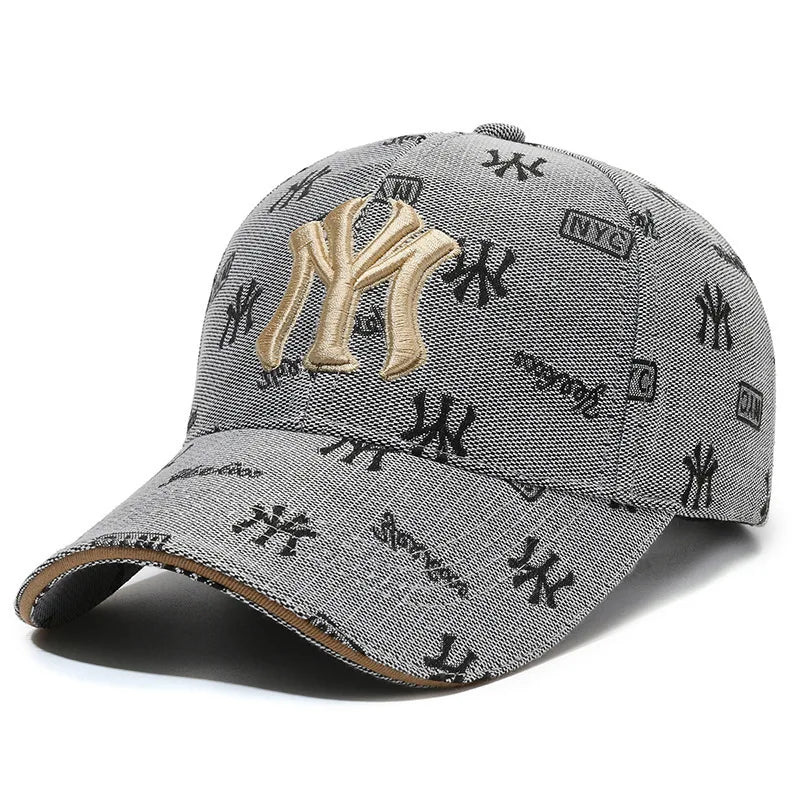Unisex MY Letter Embroidery Baseball Caps Spring and Autumn Outdoor Adjustable Casual Hats Sunscreen Hat Sports Cap