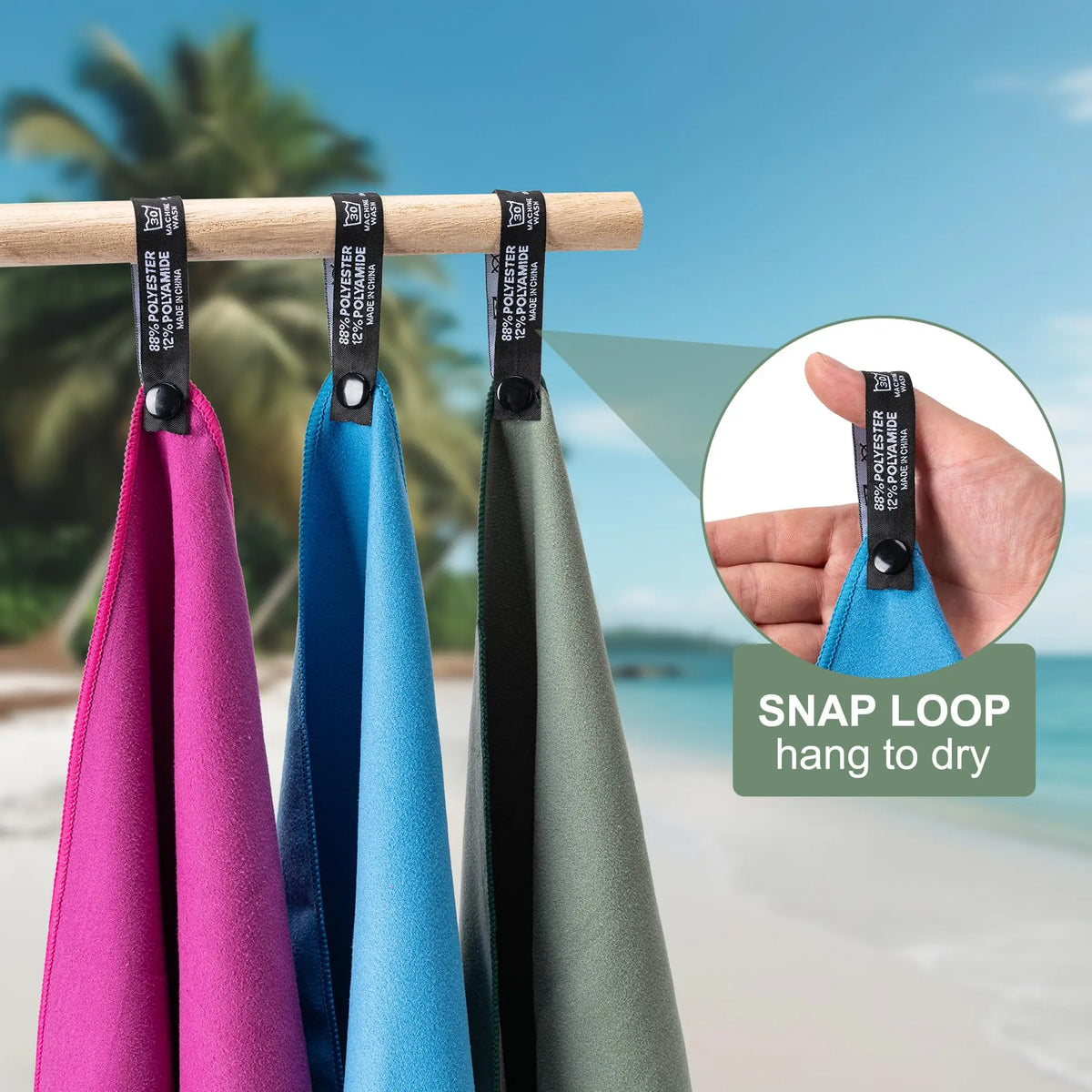 Sandproof Microfiber Fast-Drying Towel Lightweight Portable Swim Yoga Gym Beach Travel Sports Essentials