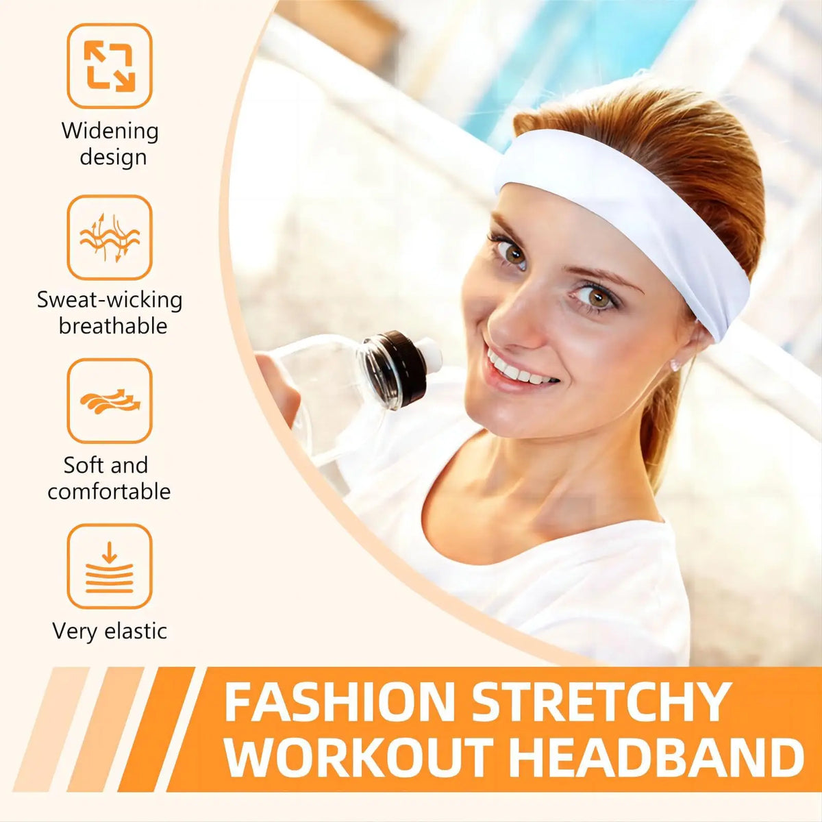 Multicolor Non‑Slip Elastic Headbands, Sweat‑Resistant Sports Hair Bands, Practical Hair Accessories for Women and Girls