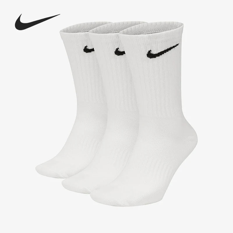 Nike/Nike Genuine Men's and Women's Couple Breathable Sports Training Mid-Calf Socks Three Pairs Sx7676-100